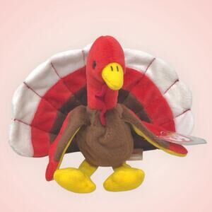 Ty Beanie Baby Gobbles Thanksgiving Turkey NWT Plush Vintage 1997